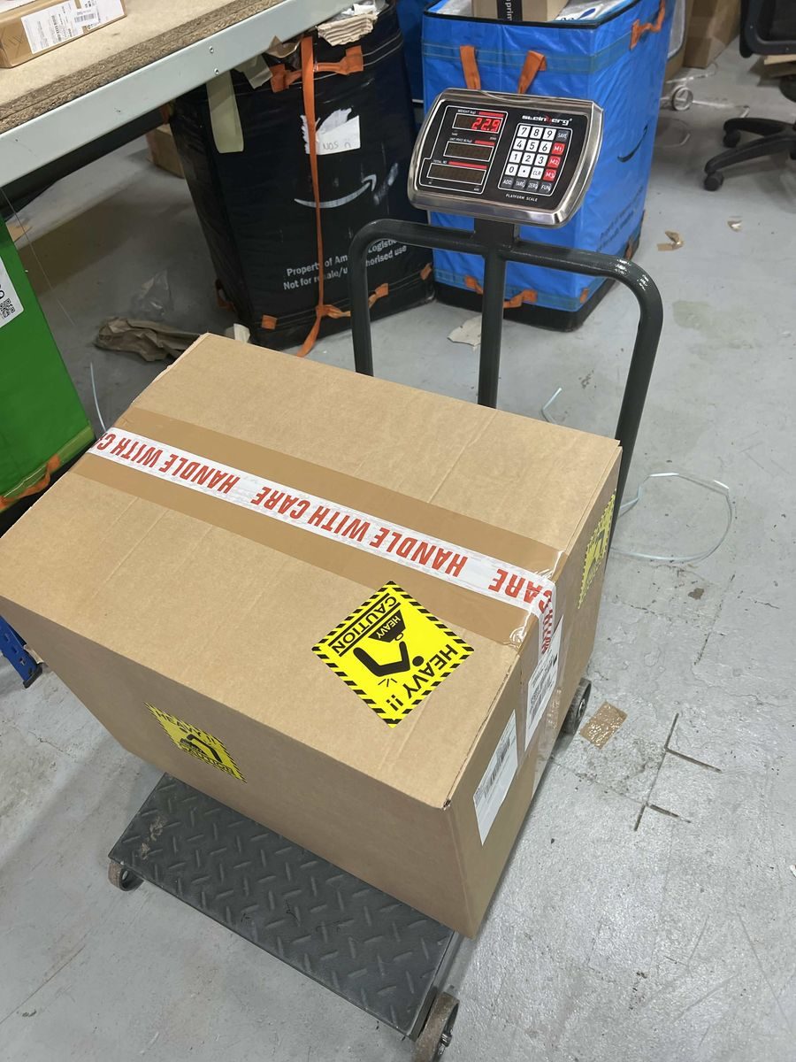 Prepped and labelled Amazon FBA inventory ready for shipment