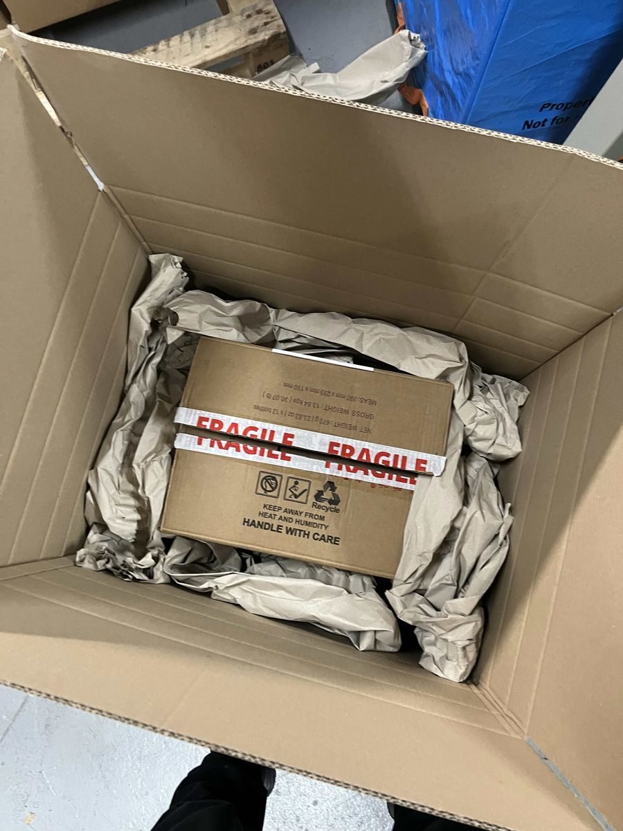 Amazon products labelled with FNSKU and ready for FBA